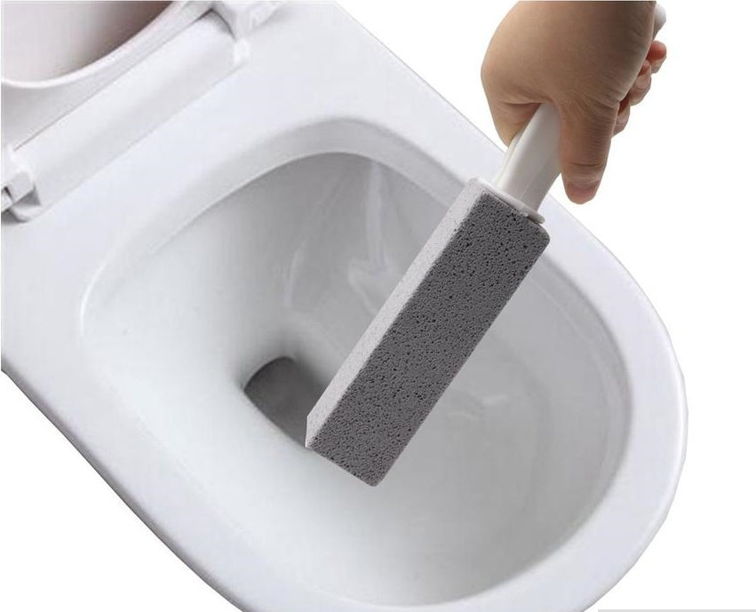 Portable Pumice Stone Water Toilet Bowl Cleaner Brush Wand Tile Sinks Bathtubs 360 Degrees Cleaning Tool